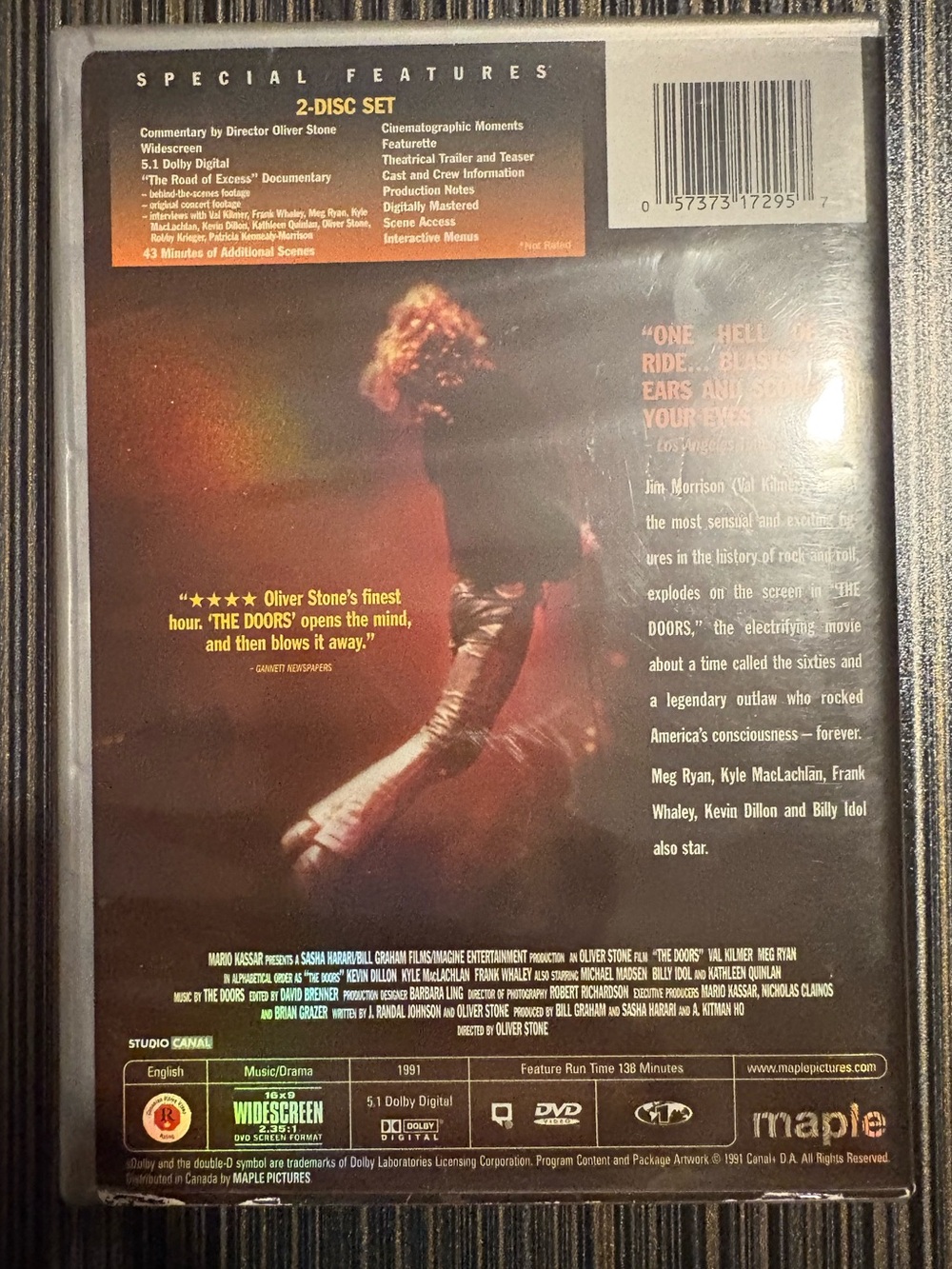 The Doors 2-Disc Special Edition DVD — Holographic Flame Cover - Picture 2 of 4